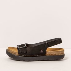 Sandály#1719 NOBUCK BLACK /RHODES