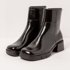 Kotníkové boty na podpadku#1284 NAPPA SHINNY BLACK / VARSOVIA Kotníkové boty na podpadku#1284 NAPPA SHINNY BLACK / VARSOVIA