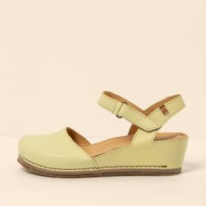 Sandály na klínku#N5850 SOFT NAPPA LIME / PICUAL