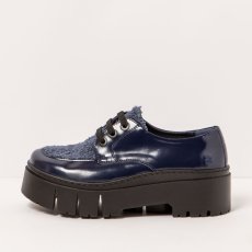 Polobotky s platformou#1765 NAPPA SHINNY NAVY / LEEDS