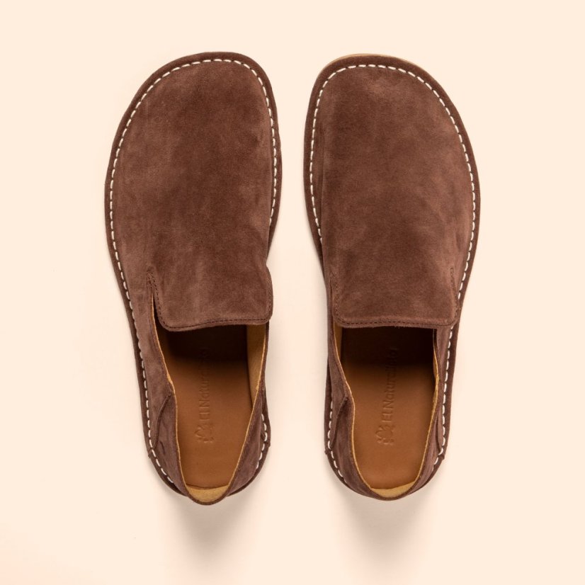 Barefoot mokasíny CRISOL#N5976 SILK SUEDE CHOCOLATE/ CRISOL