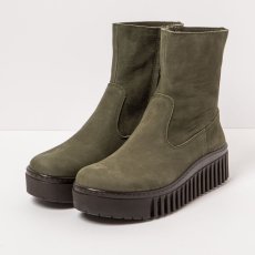 Kotníková obuv na platformě#1531 NOBUCK KAKI/BRIGHTON