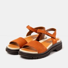 Dámské sandály BIRMINGHAM#1548 NOBUCK D.ORANGE-BROWN/ BIRMINGHAM