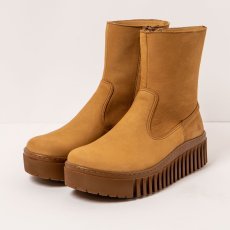 Kotníková obuv na platformě#1531 NOBUCK KARAMEL/BRIGHTON