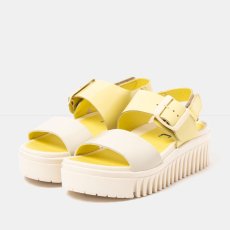 Dámské sandály na platformě BRIGHTON#1578 MULTI PALE YELLOW-CREAM/BRIGHTON Dámské sandály na platformě BRIGHTON#1578 MULTI PALE YELLOW-CREAM/BRIGHTON