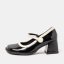 Dámské Mary Jane VERONA#1709 NAPPA SHINNY BLACK-CREAM / VERONA