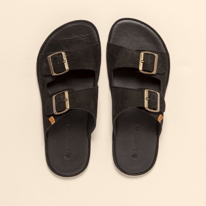 Barefoot pantofle BARE#N5682 NOBUCK LAVADO BLACK/ BARE SANDALS