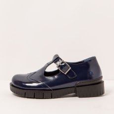 Dámské polobotky OXFORD#1834 NAPPA SHINNY NAVY /OXFORD