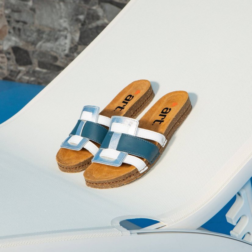 Dámské pantofle CRETA#0259 NAPPA MULTI BROWN