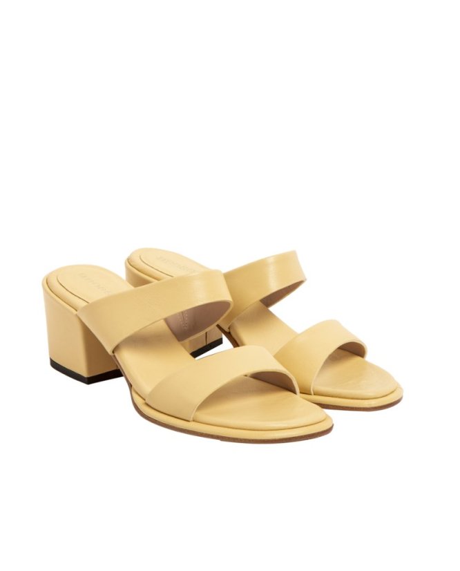 Luxusní pantofle s podpatkem#S3174 NAPPA SUN LIGHT/ FABER