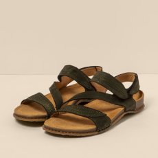 Dámské kožené sandály PANGLAO#N5810 NOBUCK LAVADO KAKI/PANGLAO