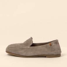 Dámské mokasíny#N5509 SILK SUEDE TAUPE / CROCHÉ