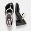 Dámské Mary Jane VERONA#1709 NAPPA SHINNY BLACK-CREAM / VERONA