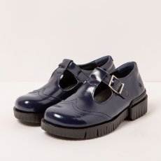 Dámské polobotky OXFORD#1834 NAPPA SHINNY NAVY /OXFORD