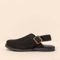 Uzavřené sandály#N5871 NOBUCK LAVADO BLACK/ ARENISCA