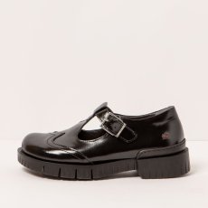 Dámské polobotky OXFORD#1834 NAPPA SHINNY BLACK /OXFORD