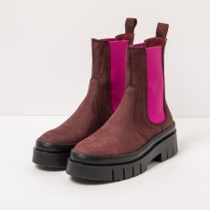 Chelsea boty#1954 NOBUCK BURDEOS-FUCSIA/AMBERES