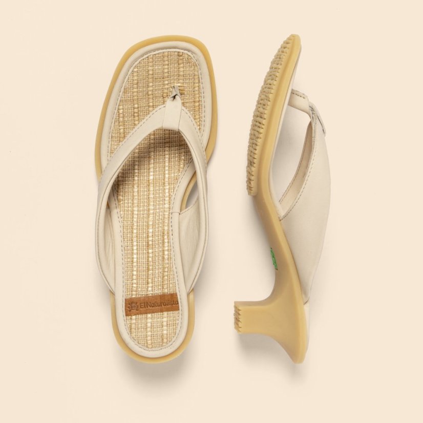 Pantofle na podpatku#N5991S WAX NAPPA CREAM / IGUSA