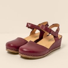Sandály na klínku#N5850 SOFT NAPPA BURDEOS / PICUAL