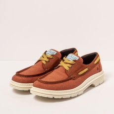 Designové polobotky#1901 NOBUCK-CANVAS DARK ORANGE/ BIRMINGHAM