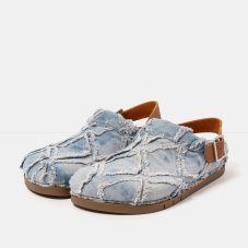 Unisex riflové pantofle KASSEL#2024S JEANS DENIM-CUERO / KASSEL