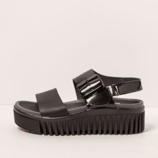 Dámské sandály na platformě BRIGHTON#1578 MULTI BLACK/BRIGHTON