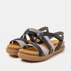 Dámské barevné sandály RHODES#1714 MULTI BLACK-DENIM /RHODES