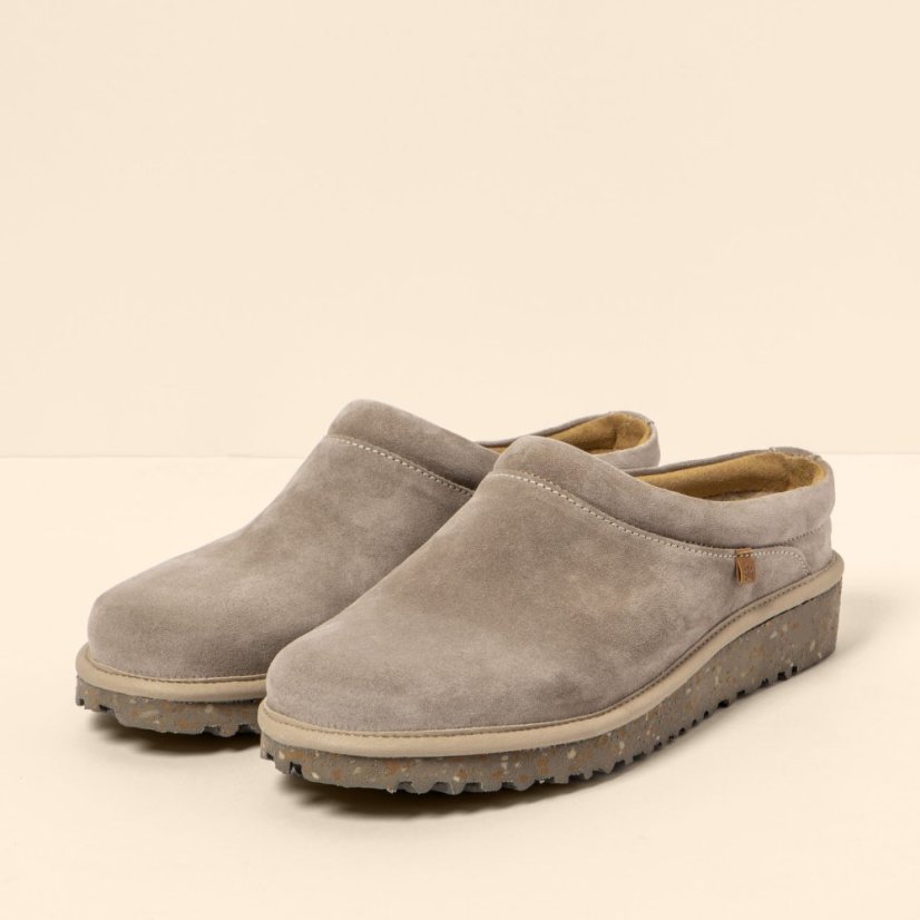 Nazouváky s kožíškem#N5636 SILK SUEDE TAUPE / FELSEN