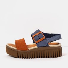 Dámské sandály na platformě BRIGHTON#1578 MULTI OCEAN-DARK ORANGE/BRIGHTON