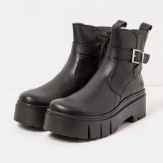 Kotníčkové boty na platformě#1795 NAPPA BLACK / LEEDS