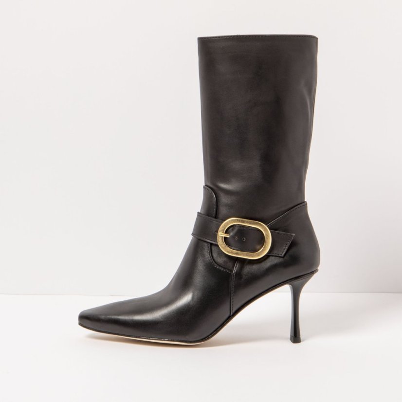Luxusní dámské kozačky#S3197 NAPPA BLACK/ VILANA