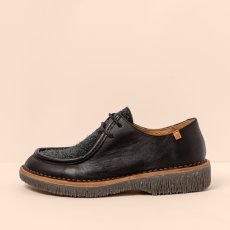 Dámské kožené polobotky#N5584 SOFT NAPPA WULF BLACK/ VOLCANO Dámské kožené polobotky#N5584 SOFT NAPPA WULF BLACK/ VOLCANO