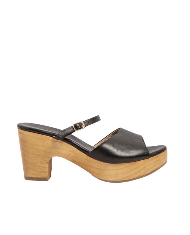 Designové dámské pantofle#S3273 NAPPA BLACK/ ST.LAURENT SANDAL