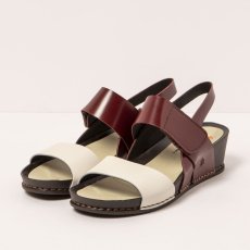 Designové sandály na klínku#1945 MULTI BURDEOS-CREAM/ I IMAGINE