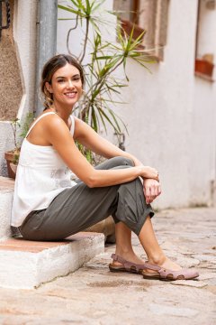Dámske sandále - Materiál - Koža