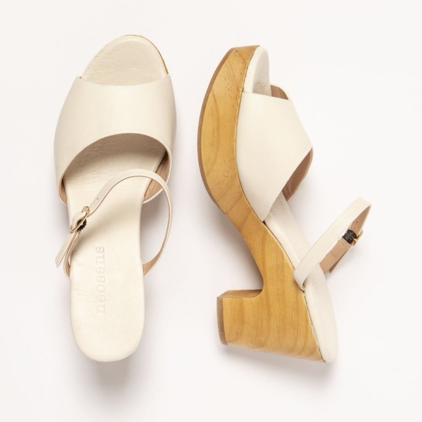 Designové dámské pantofle#S3273 NAPPA CREAM/ ST.LAURENT SANDAL