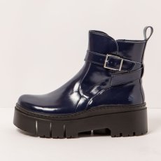 Kotníčkové boty na platformě#1795 NAPPA SHINNY NAVY / LEEDS