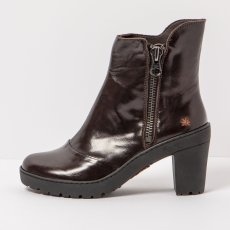 Kotníčkové boty s podpadkem#1759 NAPPA SHINNY BROWN/ TRAVEL