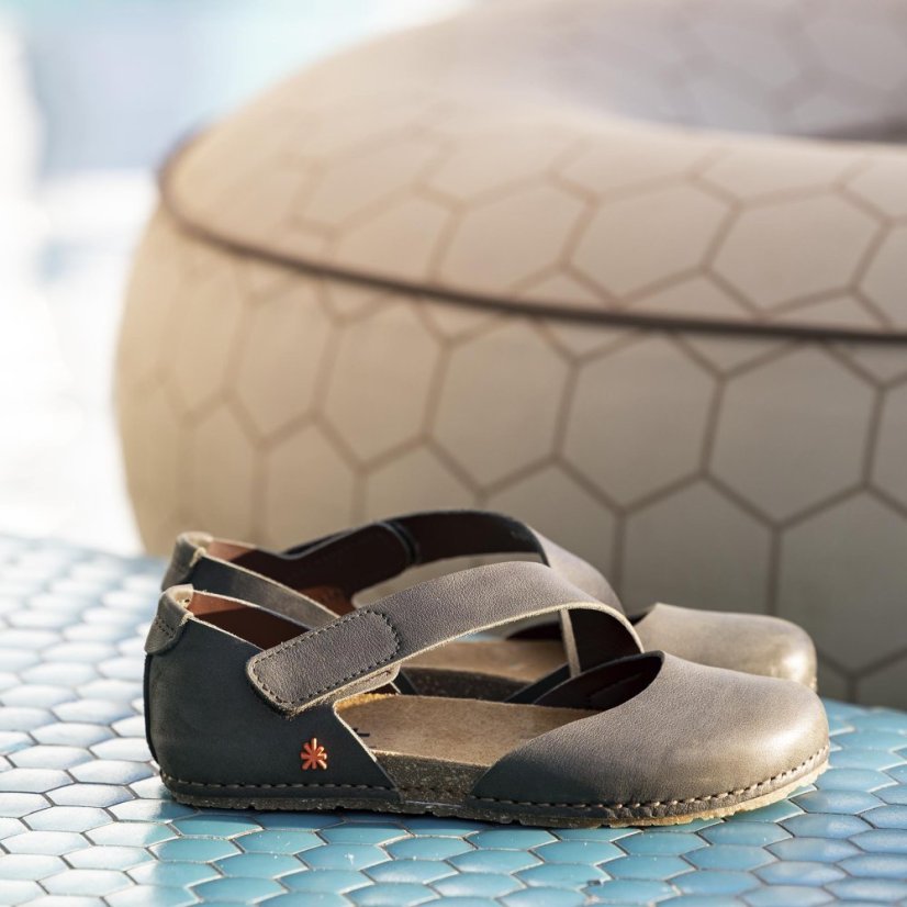 Dámské sandály#0384 NAPPA BLACK/ CRETA
