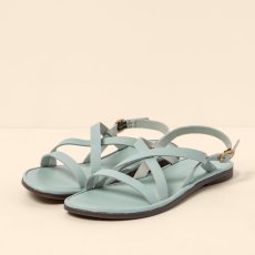 Dámské kožené sandály#N5694 SOFT NAPPA BLUE / TULIP
