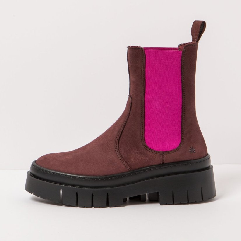 Chelsea boty#1954 NOBUCK BURDEOS-FUCSIA/AMBERES