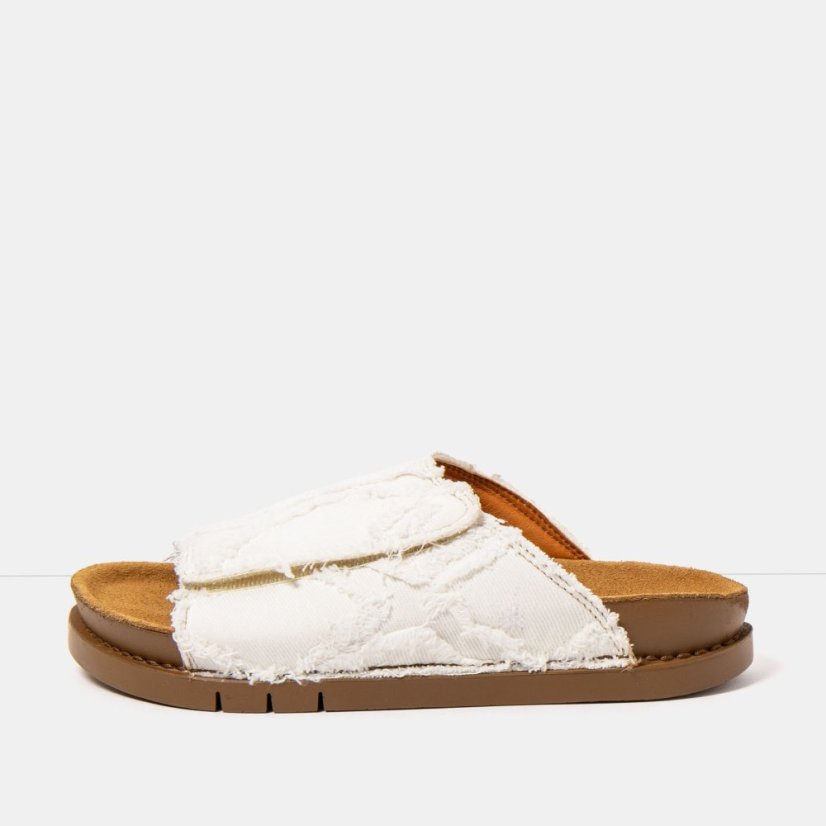 Unisex riflové pantofle KASSEL#2025S JEANS WHITE/ KASSEL