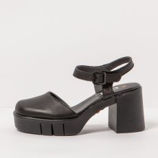 Dámské sandály na vysokém podpatku EIVISSA#1991 NAPPA BLACK / EIVISSA