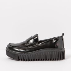 Dámské mokasíny#1530 NAPPA SHINNY BLACK/BRIGHTON