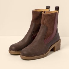 Polokozačky s podpatkem#N5668 MULTI LEATHER BROWN / TICINO