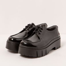 Dámské polobotky na platformě LEEDS#1764 NAPPA SHINNY BLACK / LEEDS