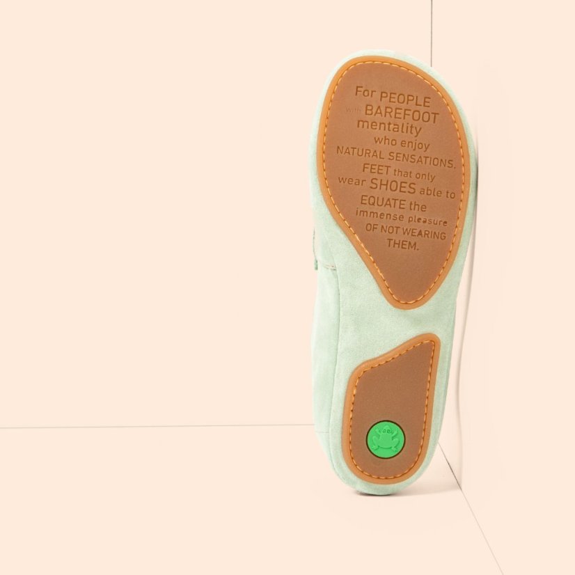 Barefoot mokasíny sandály ESSENCE#N5822S SILK SUEDE MENTA/ ESSENCE