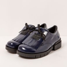 Dámské boty na platformě#1835S NAPPA SHINNY NAVY /OXFORD