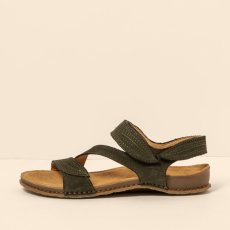 Dámské kožené sandály PANGLAO#N5810 NOBUCK LAVADO KAKI/PANGLAO