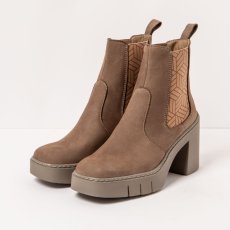 Chelsea boty na podpatku#1983 NOBUCK TAUPE/BERNA